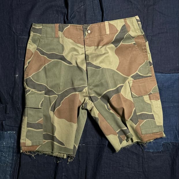 빈티지 카모플라주 컷오프 쇼츠 35