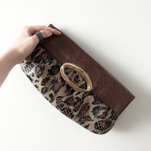 leopard clutch