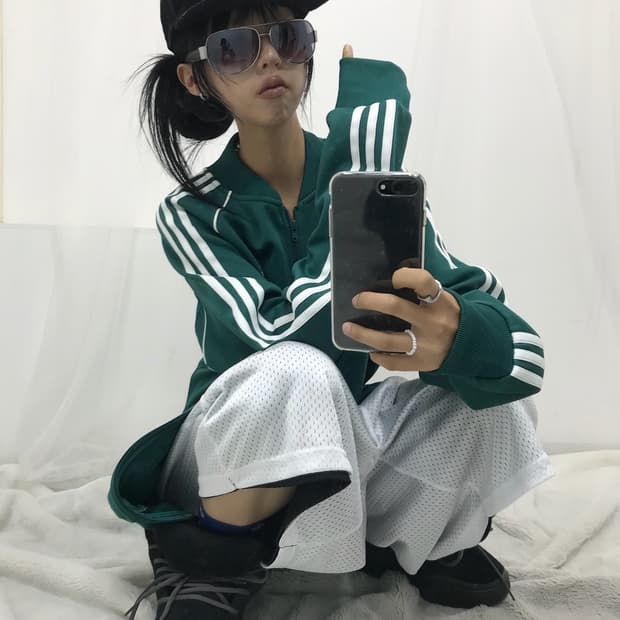 아디다스 오리지널 그린 투웨이 트랙 져지 ( 유느님 착용 )