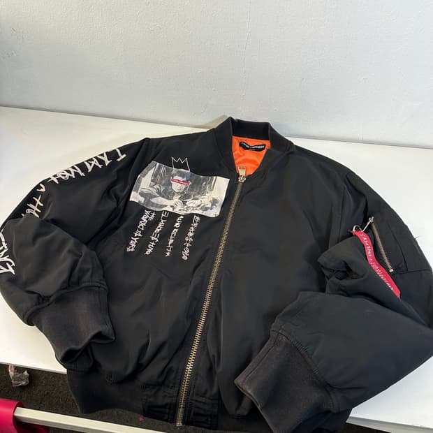 M 아임낫어휴먼비잉 블랙 오버핏 MA1 항공점퍼