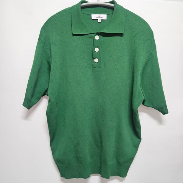 아워스코프 카라 반팔 니트 L