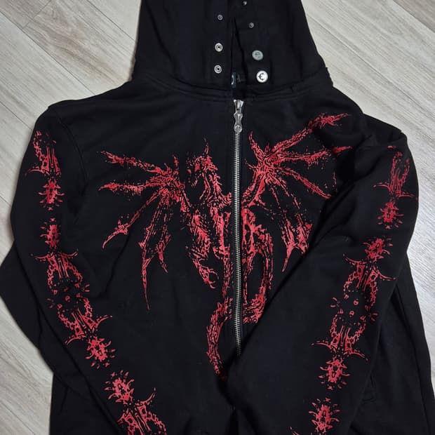 떠그클럽 드래곤 후드집업 L