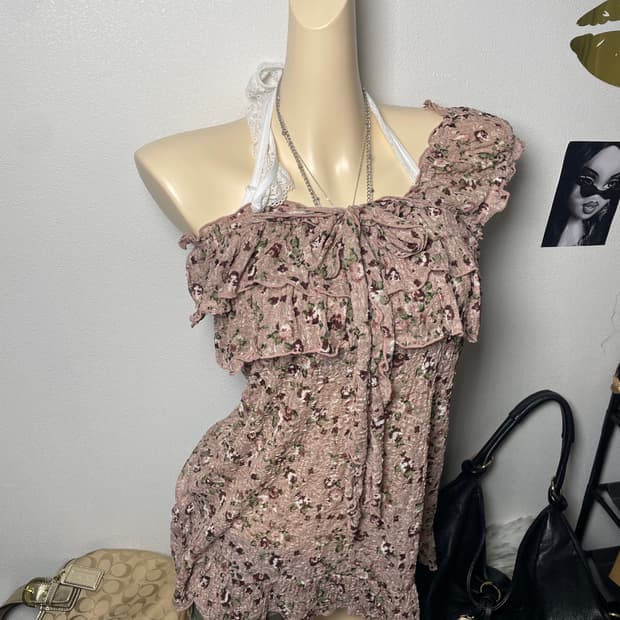 Rosa cherry Flower blouse