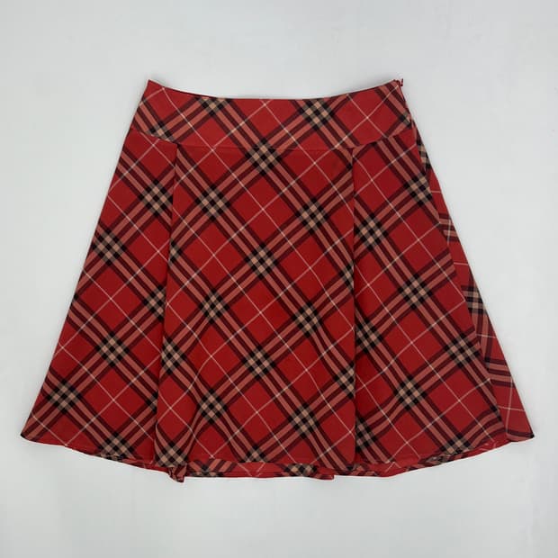 버버리 블루라벨 노바 체크 스커트