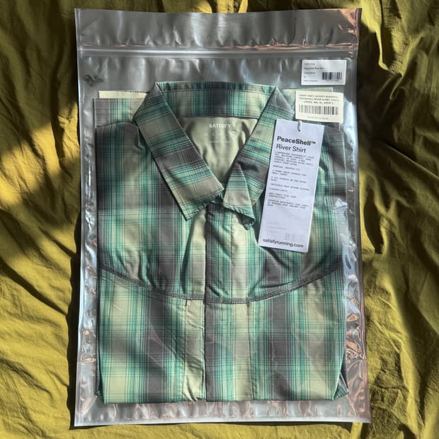 [XL] 새티스파이 피스쉘 리버 셔츠 체크 그린 새상품급