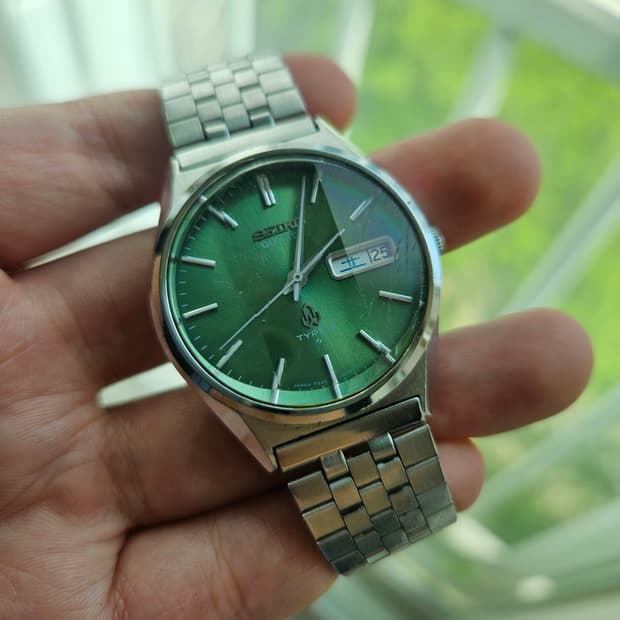 1978s 세이코 타입2 각유리 쿼츠 빈티지 시계