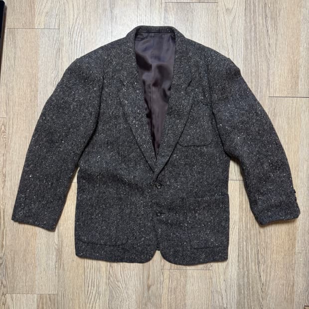 트위드 울 오버핏 블레이저