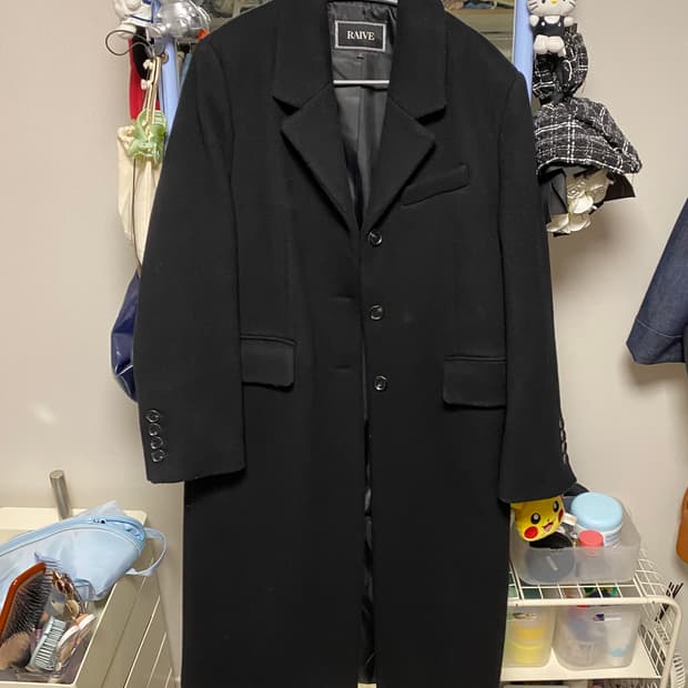 레이브 black 롱코트