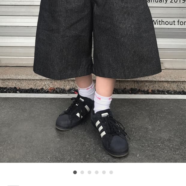 NICHES 스트라이프 패치 버뮤다 팬츠