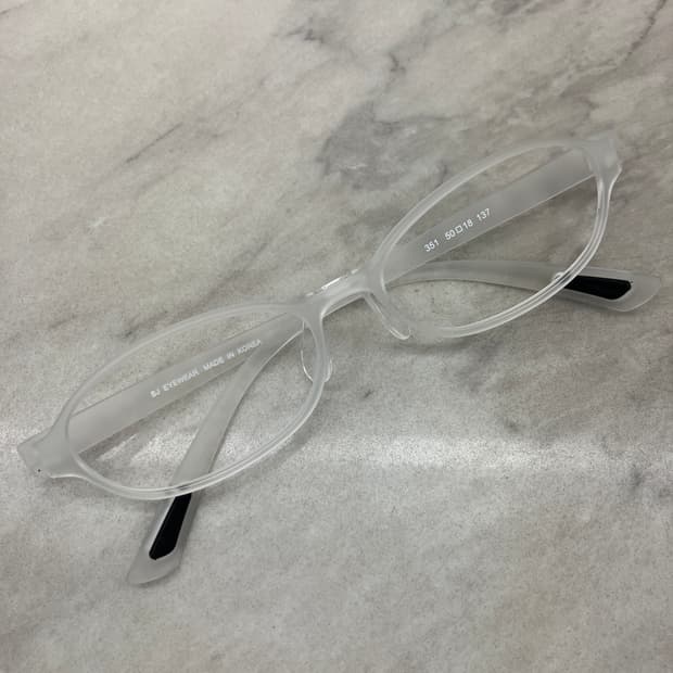 B83 CLOD 경량 클리어 오벌 슬림 뿔테 안경351
