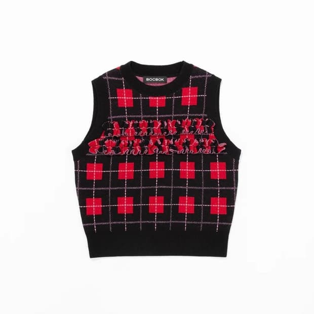 Bocbok 프릴 니트 조끼