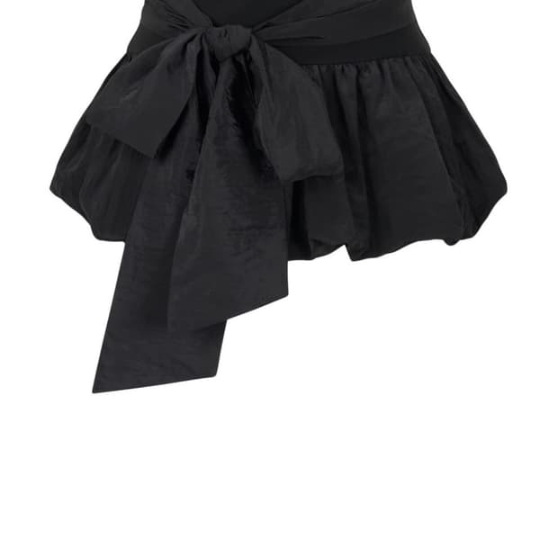 (새상품) 루즈슬립오버 펌킨 셔링 미니 스커트 s