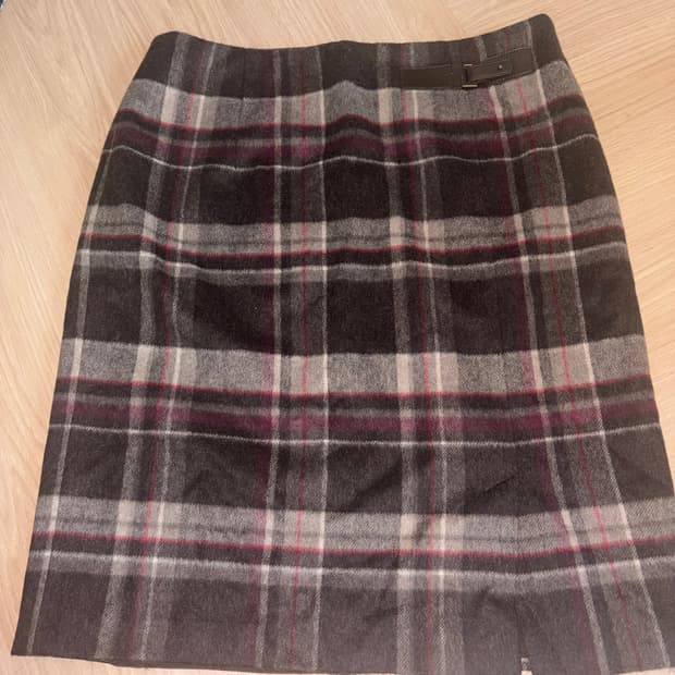 빈티지 체크 스커트