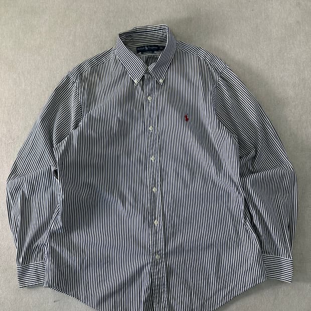 100 폴로랄프로렌 스트라이프 커스텀핏 셔츠