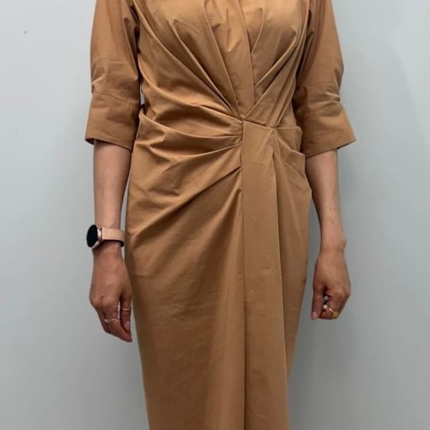 한섬 LANVIN 랑방 랩 원피스 55