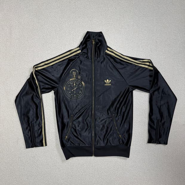 아디다스 L 1968 올림픽 트랙탑 져지 블랙 골드 유광