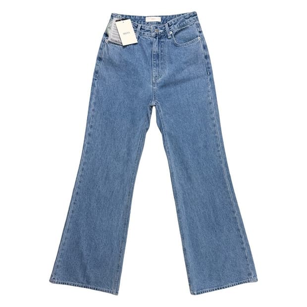 새상품 브론 울림 와이드 데님 팬츠 중청 S