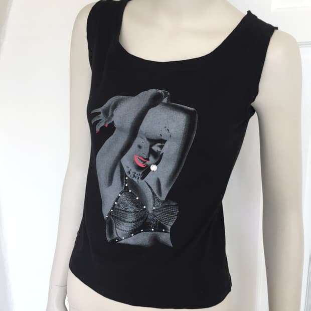 Woman Silhouette Graphic Black Tank