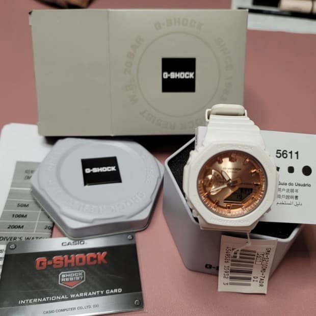 G-SHOCK GMA-S2100MD-7ADR 화이트 로즈골드