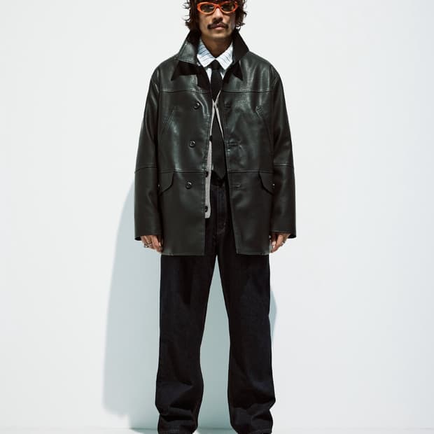 유니폼브릿지 leather car coat L사이즈