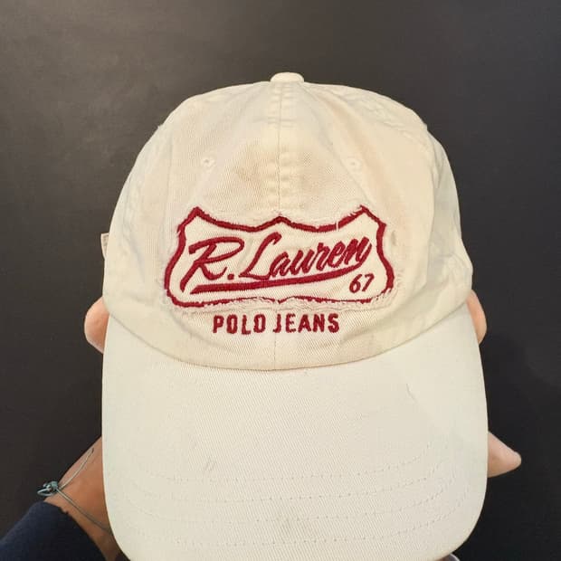 폴로진스 랄프로렌 화이트 빈티지 볼캡