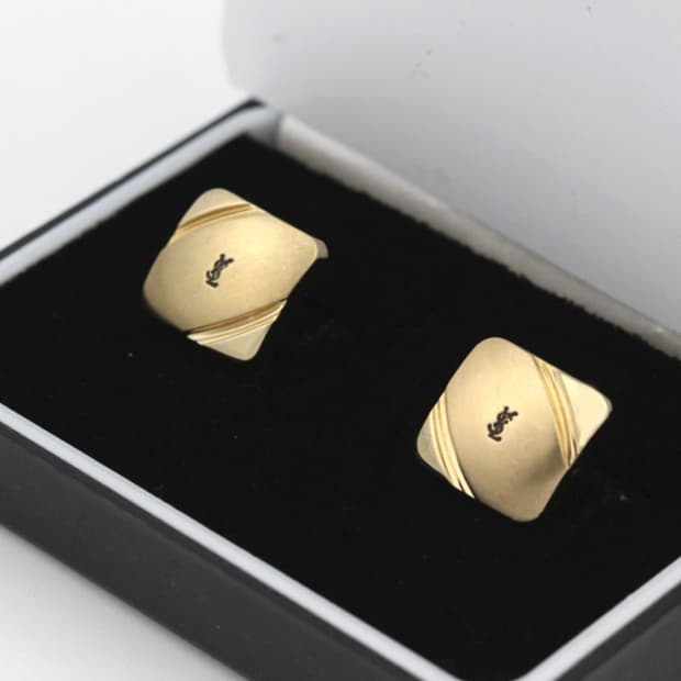 입생로랑 A-등급 남자 명품 커프스 빈티지