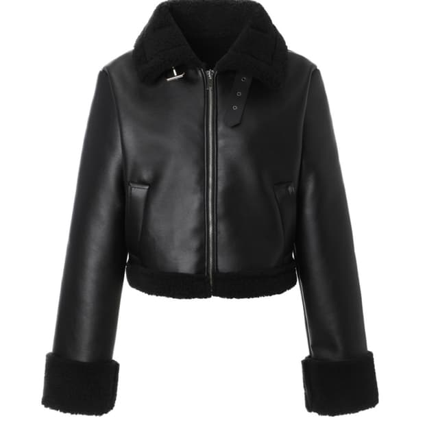 카키포인트 미니 무스탕 블랙