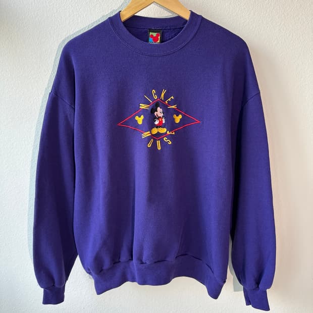 90's 빈티지 벨바쉰 미키 언리미티드 맨투맨