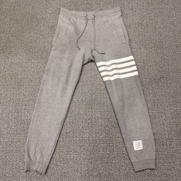 3 톰브라운 4선 스웻 코튼 조거 팬츠 트레이닝 바지