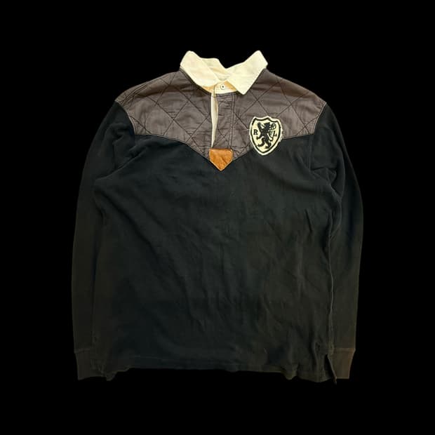 폴로 랄프로렌 퀼팅 숄더 럭비 셔츠