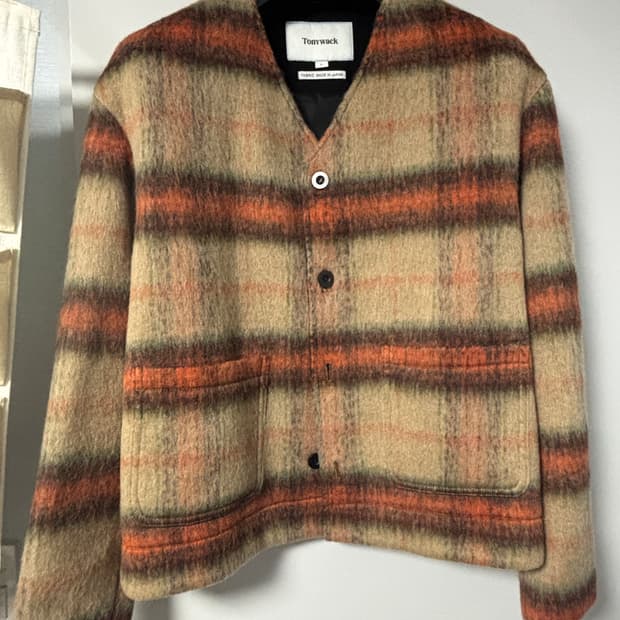 토니웩 모헤어 블루종 L사이즈 베이지/러스트 