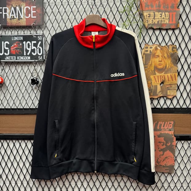 00s 아디다스 독일 월드컵 트랙자켓 전면 로고 포인트 레드