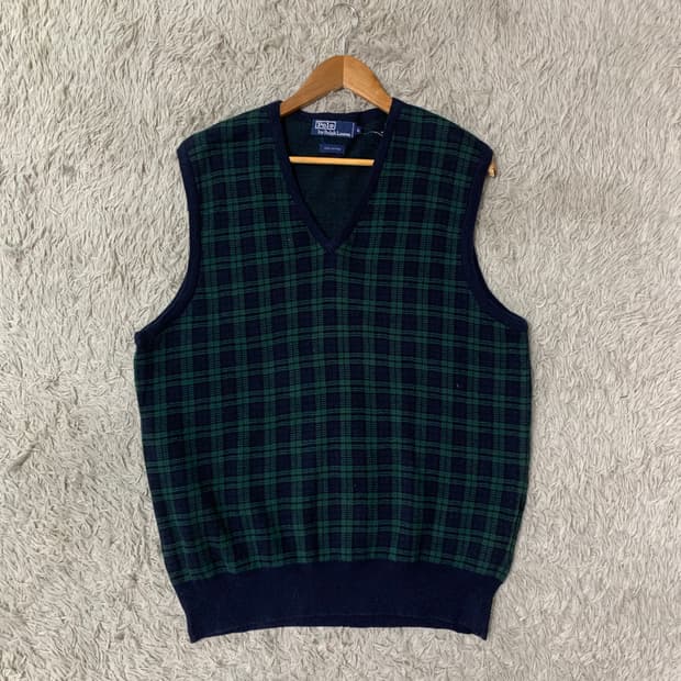 폴로 랄프 로렌 니트 조끼 베스트 (공용XL)