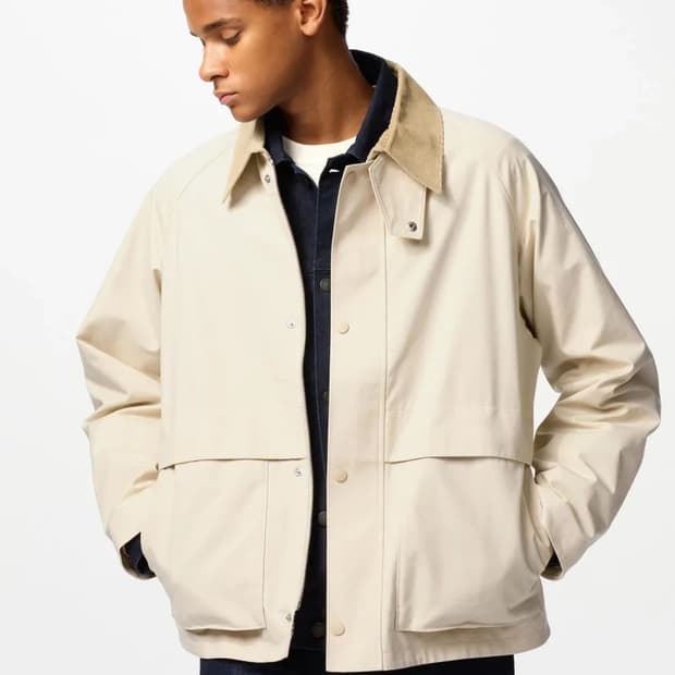 유니클로 쇼츠 유틸리티 블루종 자켓 점퍼 베이지 XL