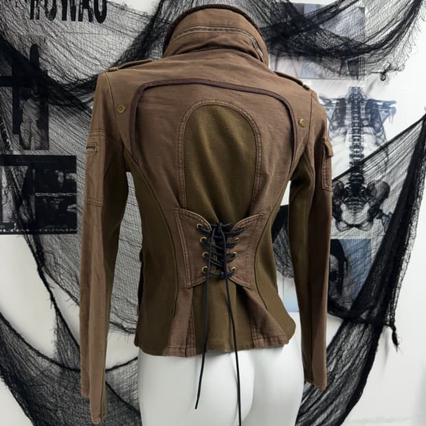 00s pocket corset detail jacket