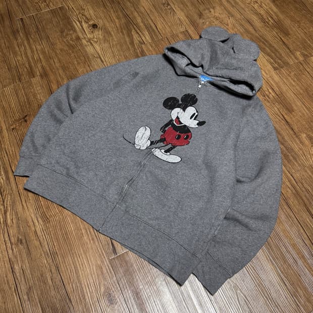 도쿄 디즈니 리조트 미키마우스 그레이 후드집업