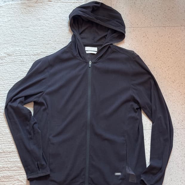 아모멘토 Men's Mesh Hooded Zip Up Jumper