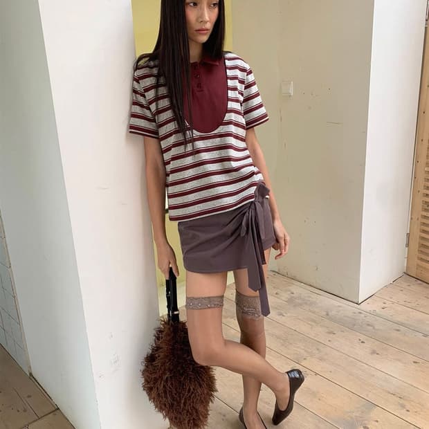 Funnel in ribbon skirt  S