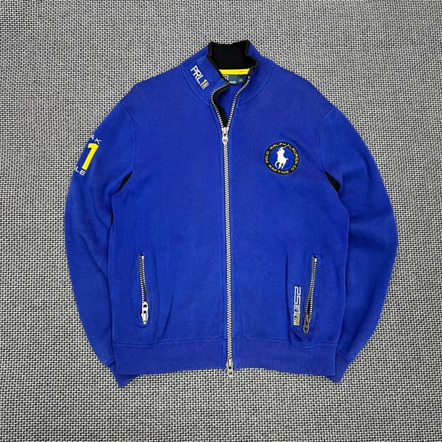 폴로 빅포니 레이싱 니트집업
