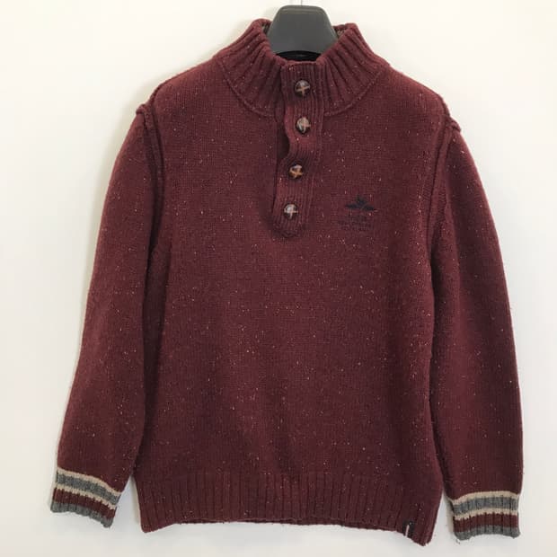 뉴질랜드 오클랜드 울100프로 하프집업니트 [국내100-105]