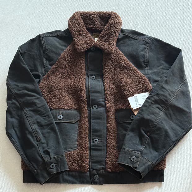 [M] RRL 플리스 패널 캔버스 재킷