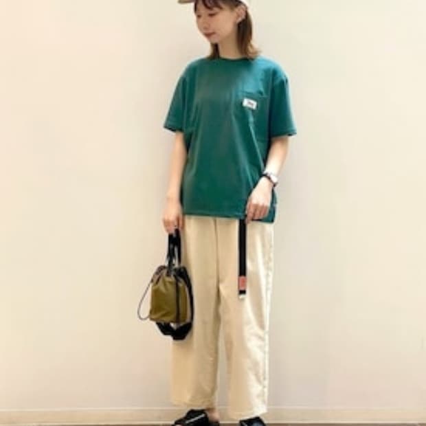 프론트 택 세미 와이드 팬츠