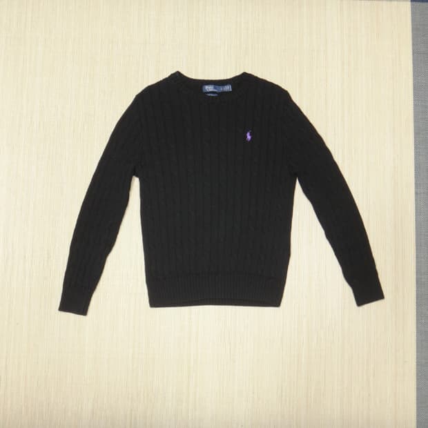 (XL) 폴로랄프로렌 여성 라운드넥 꽈배기 니트