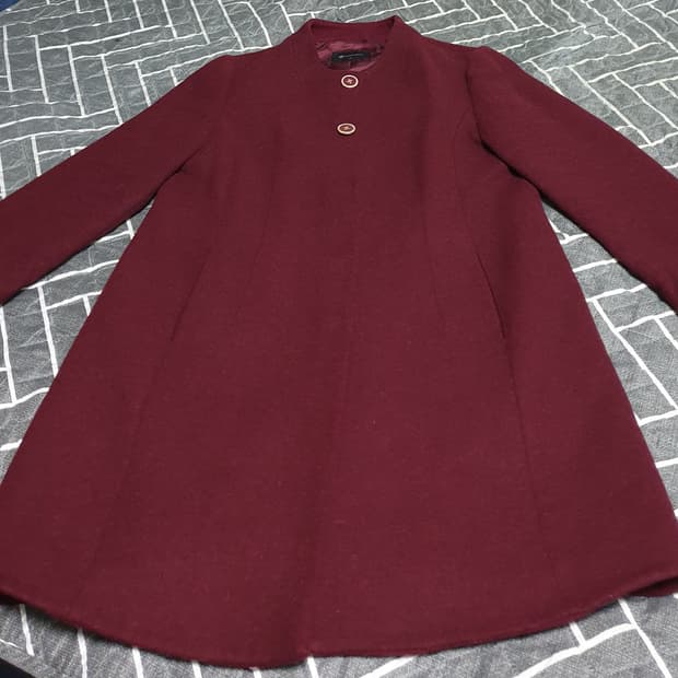 아날도바시니 울 코트 버건디 (95)