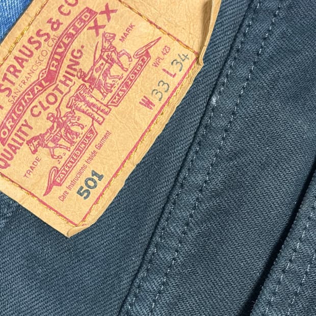 리바이스 501 흑청데님 34