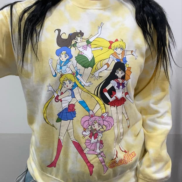 Sailor Moon 세일러문 파이브 전사 타이다이 맨투맨 스웻셔츠