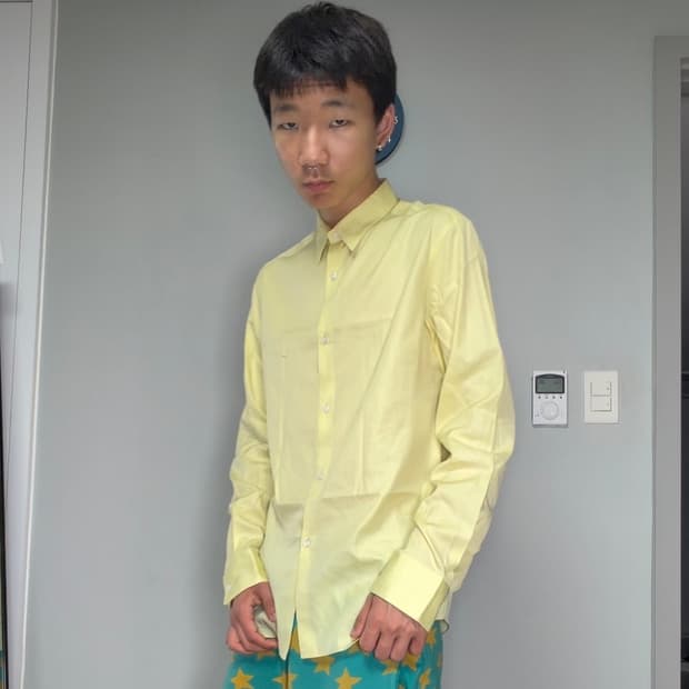일본 빈티지 노랑 셔츠