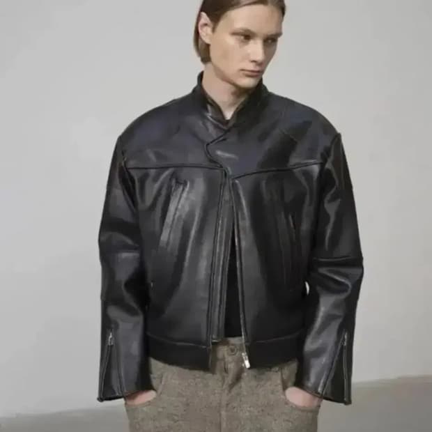 m)yiyae 바이커 레더 자켓