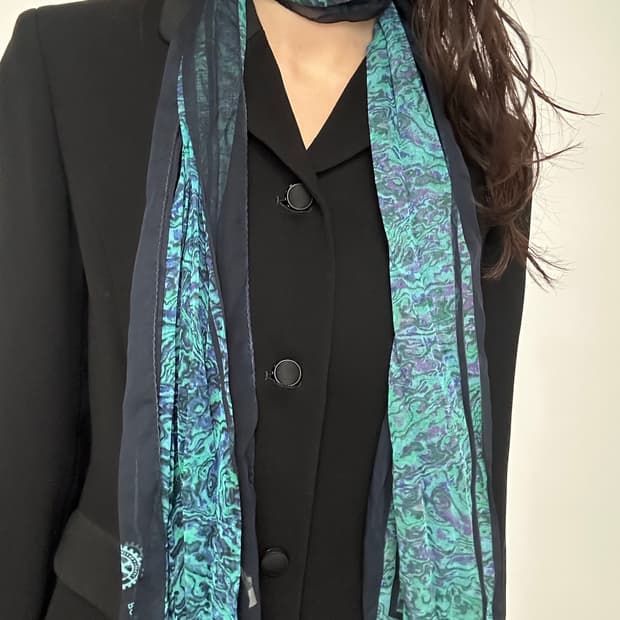 오로라 스타일 시어 빈티지스카프