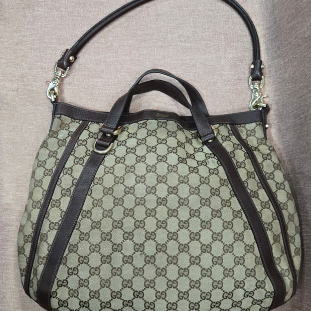 구찌 정품 GG 캔버스 2WAY 숄더백 겸 토트백